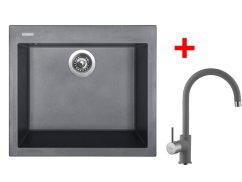 Sinks CUBE 560 Titanium + Vitalia GR Sinks CUBE 560 Titanium + Vitalia GR