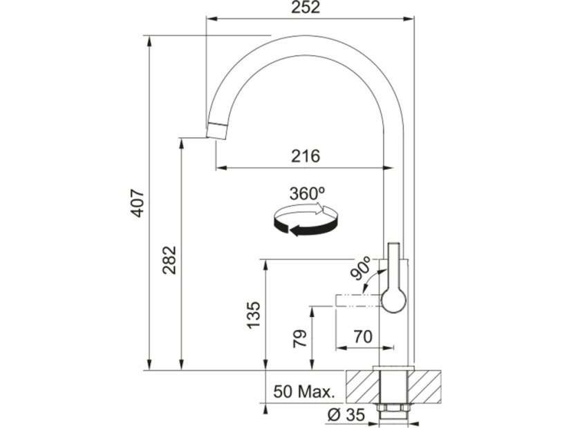 Dřezová baterie Franke FS 2838.901 MARIS SLIM Matná černá - 4