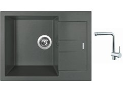 Set Sinks AMANDA 650 Titanium + baterie Sinks MIX 3 chrom Set Sinks AMANDA 650 Titanium + baterie Sinks MIX 3 chrom