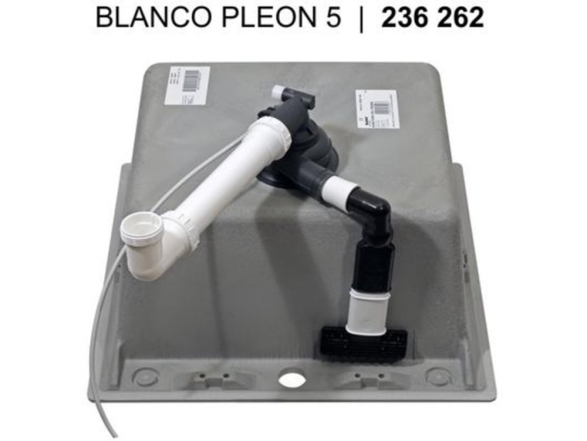 Granitový drez Blanco PLEON 5 InFino čierna s excentrom