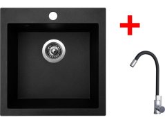 Sinks VIVA 455 Granblack + Elasta nerez/čierná Sinks VIVA 455 Granblack + Elasta nerez/čierná