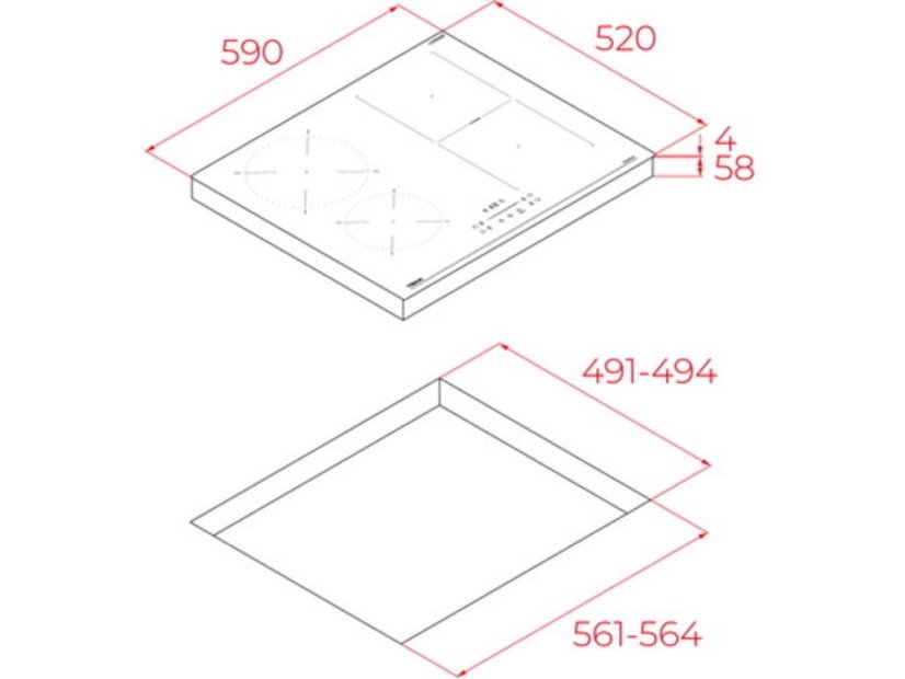 Indukční varná deska Teka IBF 64210 SSM BK