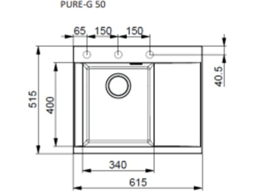 Granitový drez Alveus Pure-G 50 QC P piesok A20