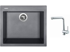 Set Sinks CUBE 560 Titanium + batéria Sinks MIX 3 chróm Set Sinks CUBE 560 Titanium + batéria Sinks MIX 3 chróm