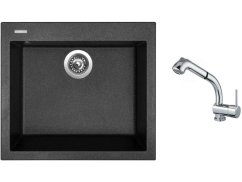 Set Sinks CUBE 560 Granblack + batéria Sinks MIX 3 S Chróm Set Sinks CUBE 560 Granblack + batéria Sinks MIX 3 S Chróm