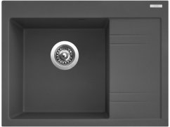 Sinks RIM 650 L Titanium + Vitalia čierná matná
