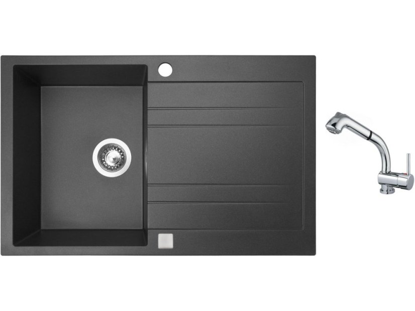 Set Sinks GRANDE 800 Granblack + batéria Sinks MIX 3 S Chróm