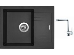 Set Sinks LINEA 600 N Metalblack + batéria Sinks MIX 3 chróm Set Sinks LINEA 600 N Metalblack + batéria Sinks MIX 3 chróm