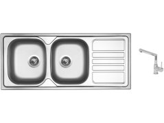Set Sinks OKIO 1160 DUO V matný + batéria Sinks MIX 350 P chróm Set Sinks OKIO 1160 DUO V matný + batéria Sinks MIX 350 P chróm