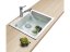 Set Sinks Cube 560 Milk + Elasta nerez/černá
