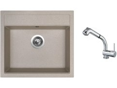 Set Sinks SOLO 560 Avena + baterie Sinks MIX 3 S Chrom Set Sinks SOLO 560 Avena + baterie Sinks MIX 3 S Chrom