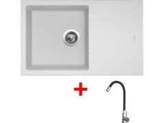 Sinks LINEA 780 Milk + Elasta nerez/čierna