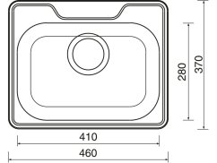 Nerezový drez Sinks BAR 460 V 0,6mm matný Nerezový drez Sinks BAR 460 V 0,6mm matný