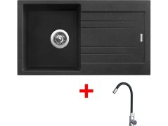 Sinks RAPID 780 Granblack + Elasta nerez/černá