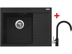 Sinks RIM 650 L Metalblack + Vitalia GR Sinks RIM 650 L Metalblack + Vitalia GR