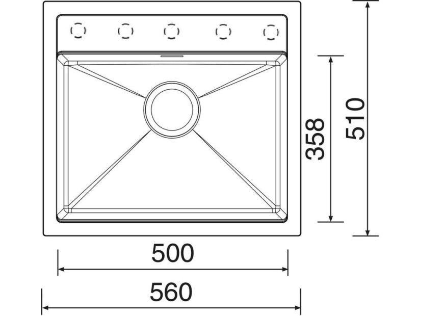Set Sinks SOLO 560 Avena + baterie Sinks MIX 3 S Chrom