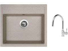 Set Sinks SOLO 560 Avena + baterie Sinks MIX 35 P chrom