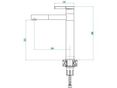 Dřezová baterie Alveus Zina bílá Dřezová baterie Alveus Zina bílá