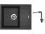 Set Sinks LINEA 600 N Metalblack + batéria Sinks MIX 3 P Metalblack