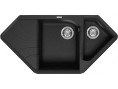 Granitový drez Elleci Ego Corner Full Black G40 - 1 Granitový drez Elleci Ego Corner Full Black G40 - 1