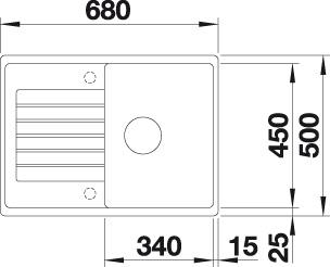 Granitový drez Blanco ZIA 45 S Compact sivý vulkan