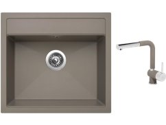 Set Sinks SOLO 560 Truffle + baterie Sinks MIX 3 P Truffle Set Sinks SOLO 560 Truffle + baterie Sinks MIX 3 P Truffle