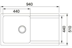 Tectonitový drez Franke OID 611 Čierna - obrázek 2