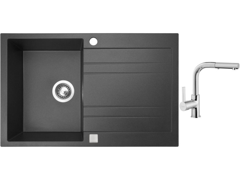 Set Sinks GRANDE 800 Granblack + baterie Sinks ENIGMA S chrom