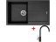 Set Sinks Amanda 860 Metalblack + Vitalia GR