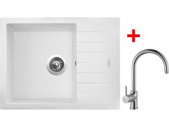 Sinks PERFECTO 650 Milk + VITALIA lesklá Sinks PERFECTO 650 Milk + VITALIA lesklá