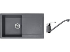 Set Sinks AMANDA 860 Titanium + baterie Sinks PRONTO Titanium Set Sinks AMANDA 860 Titanium + baterie Sinks PRONTO Titanium