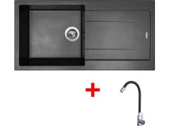 Set Sinks Amanda 990 Metalblack + Elasta nerez/černá Set Sinks Amanda 990 Metalblack + Elasta nerez/černá