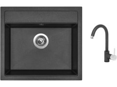 Set Sinks SOLO 560 Metalblack + baterie Sinks MIX 35 Metalblack Set Sinks SOLO 560 Metalblack + baterie Sinks MIX 35 Metalblack