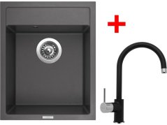 Sinks CLASSIC 400 Pureblack + VITALIA GR