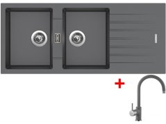 Set Sinks Perfecto 1160 Duo Titanium + Vitalia GR Set Sinks Perfecto 1160 Duo Titanium + Vitalia GR