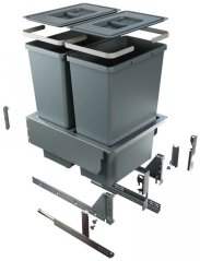 Elletipi Block 2.0 výsuvný odpadkový koš 35+35 l