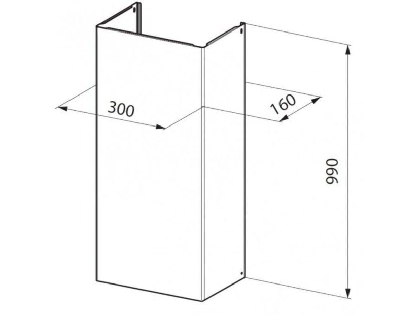Prodloužený komín 990 WH Prodloužený komín 990 WH
