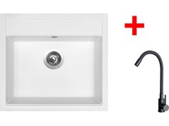 Set Sinks Solo 560 Milk + ELASTA čierná matná