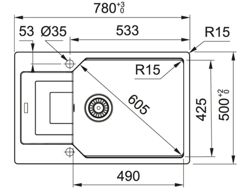 Granitový dřez Franke UBG 611-86 Matná černá