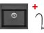 Sinks SOLO 560 Metalblack + Elasta nerez/černá