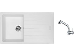Set Sinks PERFECTO 860 Milk + baterie Sinks MIX 3 S Chrom Set Sinks PERFECTO 860 Milk + baterie Sinks MIX 3 S Chrom