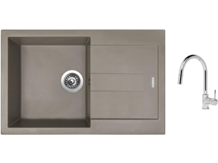 Set Sinks AMANDA 780 Truffle + batéria Sinks MIX 35 P chróm