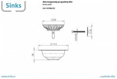 Sinks komponenty pro granitový dřez - bronz antik - 2