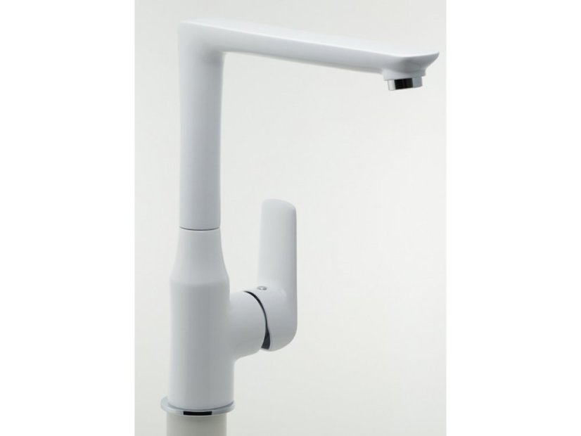 Dřezová baterie Nobless Tina bílá/chrom