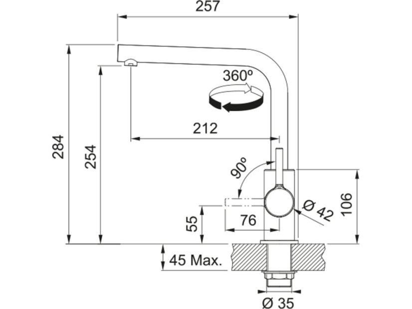 Kuchyňská batéria Franke FS 3230.071 LINA SMART Onyx - 2