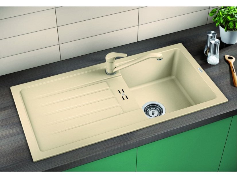 Granitový drez Blanco FAVUM 45 S biela soft