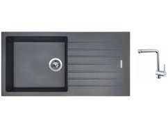 Set Sinks PERFECTO 1000 Titanium + baterie Sinks MIX 3 chrom Set Sinks PERFECTO 1000 Titanium + baterie Sinks MIX 3 chrom