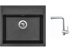 Set Sinks SOLO 560 Metalblack + baterie Sinks MIX 3 chrom Set Sinks SOLO 560 Metalblack + baterie Sinks MIX 3 chrom