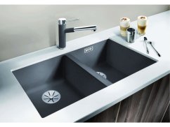 Granitový dřez Blanco SUBLINE 350/350 U InFino káva bez táhla
