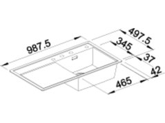 Granitový dřez Blanco ZENAR XL 6 S-F Silgranit bílá dřez vpravo s excentrem přísluš. ano